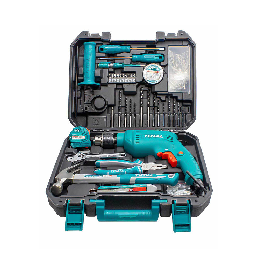توتال طقم عدة كهربائية متكاملة -115 قطعة