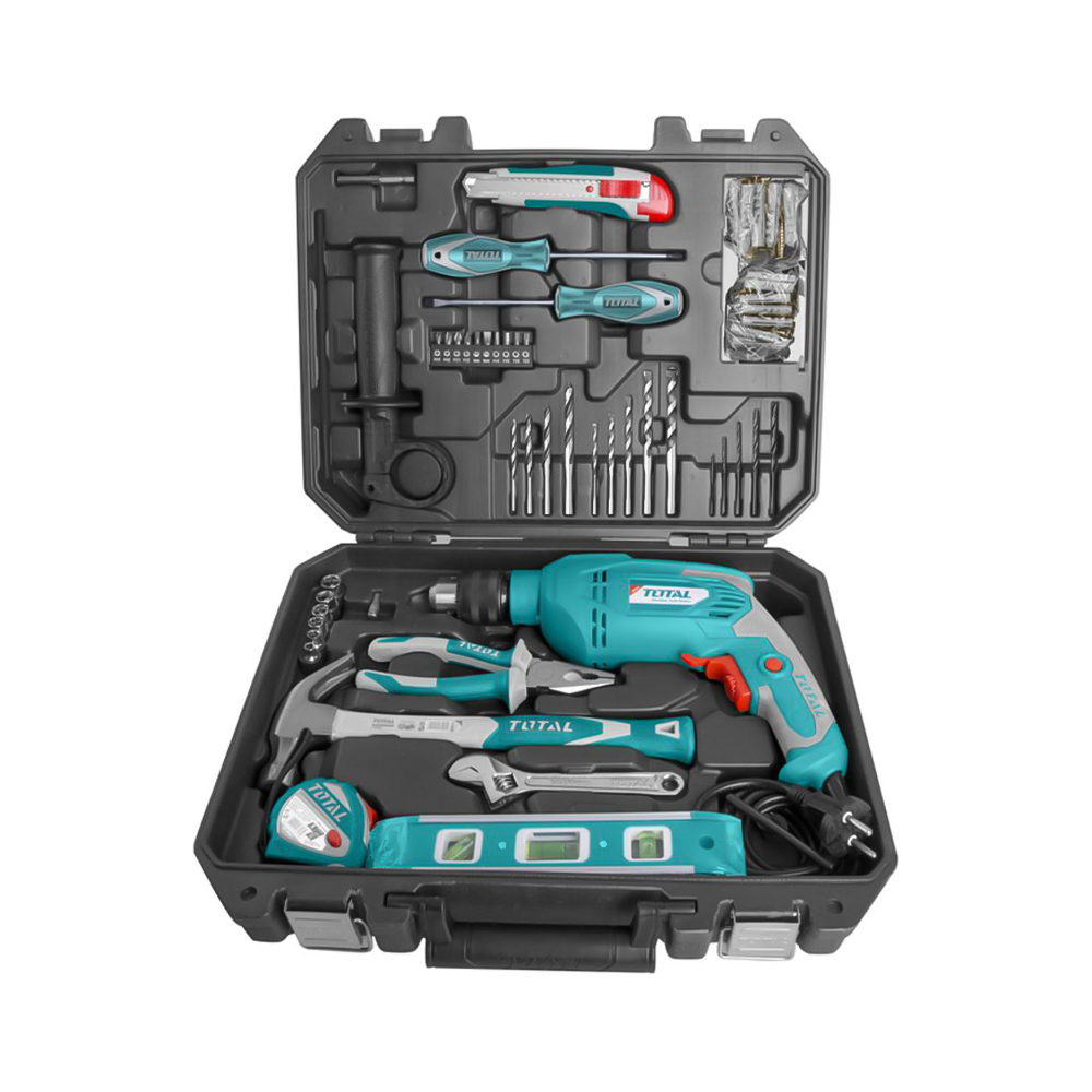 توتال طقم عدة كهربائية متكاملة -115 قطعة