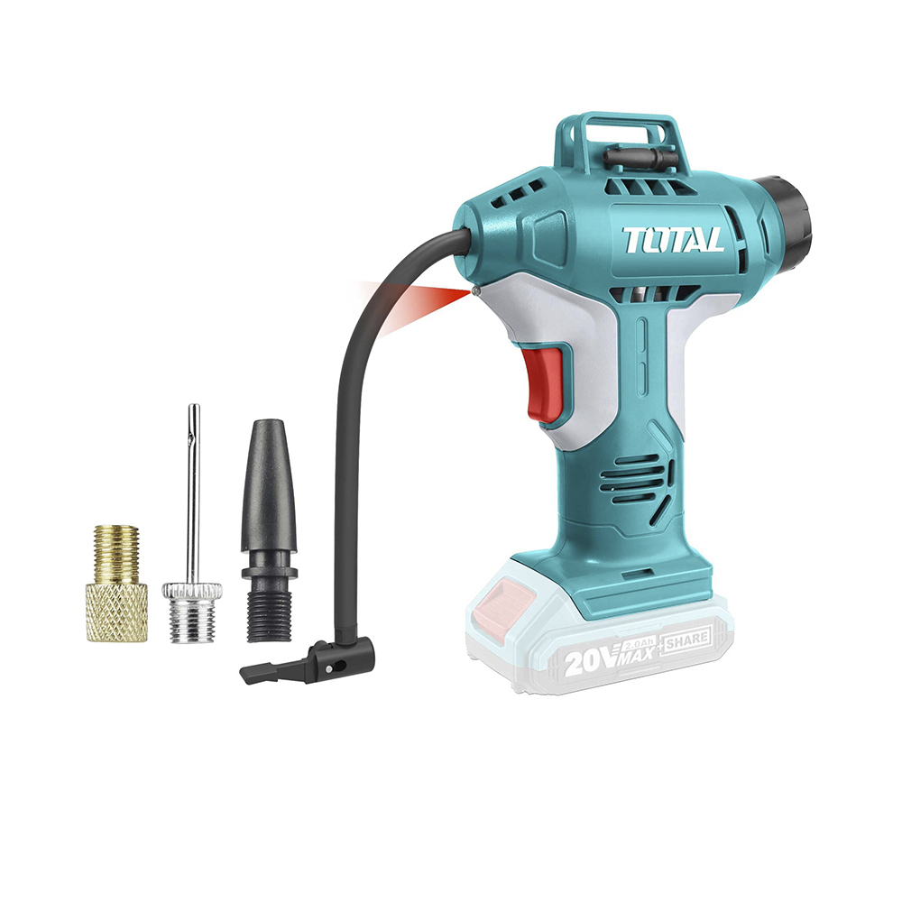 توتال منفاخ كفرات مع بطارية وشاحن قدرة 20 فولت- موديل TACLI2001