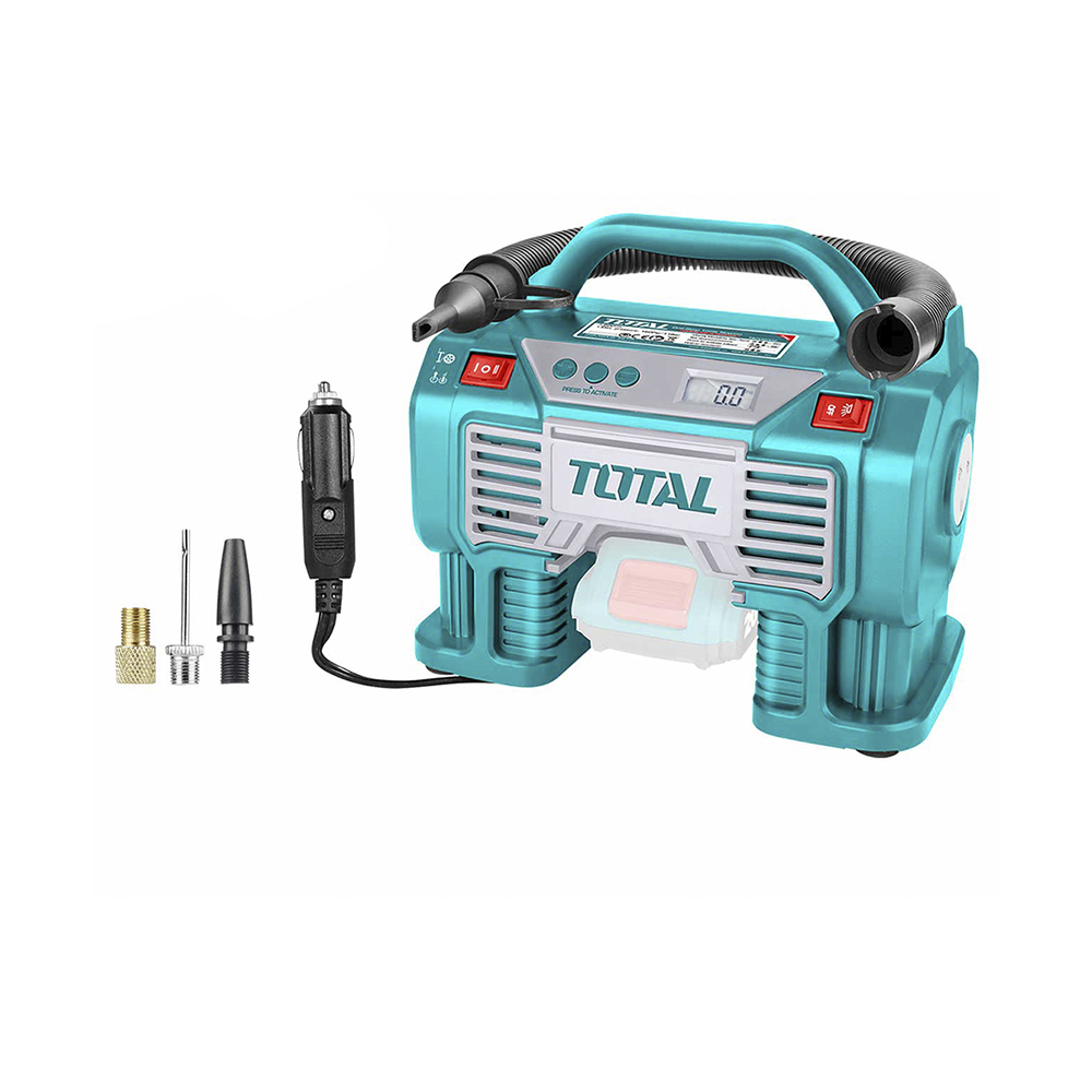 توتال منفاخ كفرات مع بطارية وشاحن قدرة 20 فولت- موديل TACLI2002