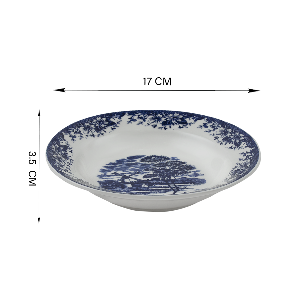 صحن بورسلان بتصميم جميل بارتفاع 3.5 سم