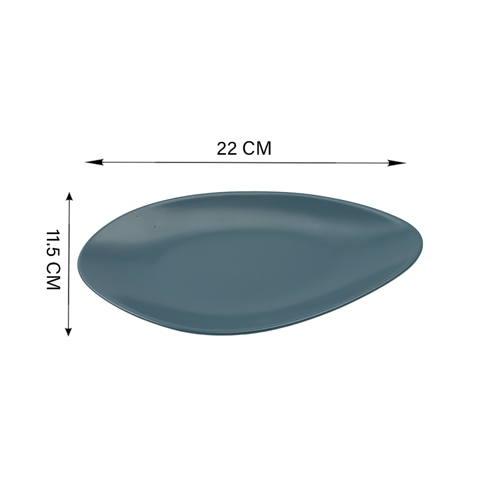 صحن تقديم بيضاوي بورسلان بطول 11.5 سم