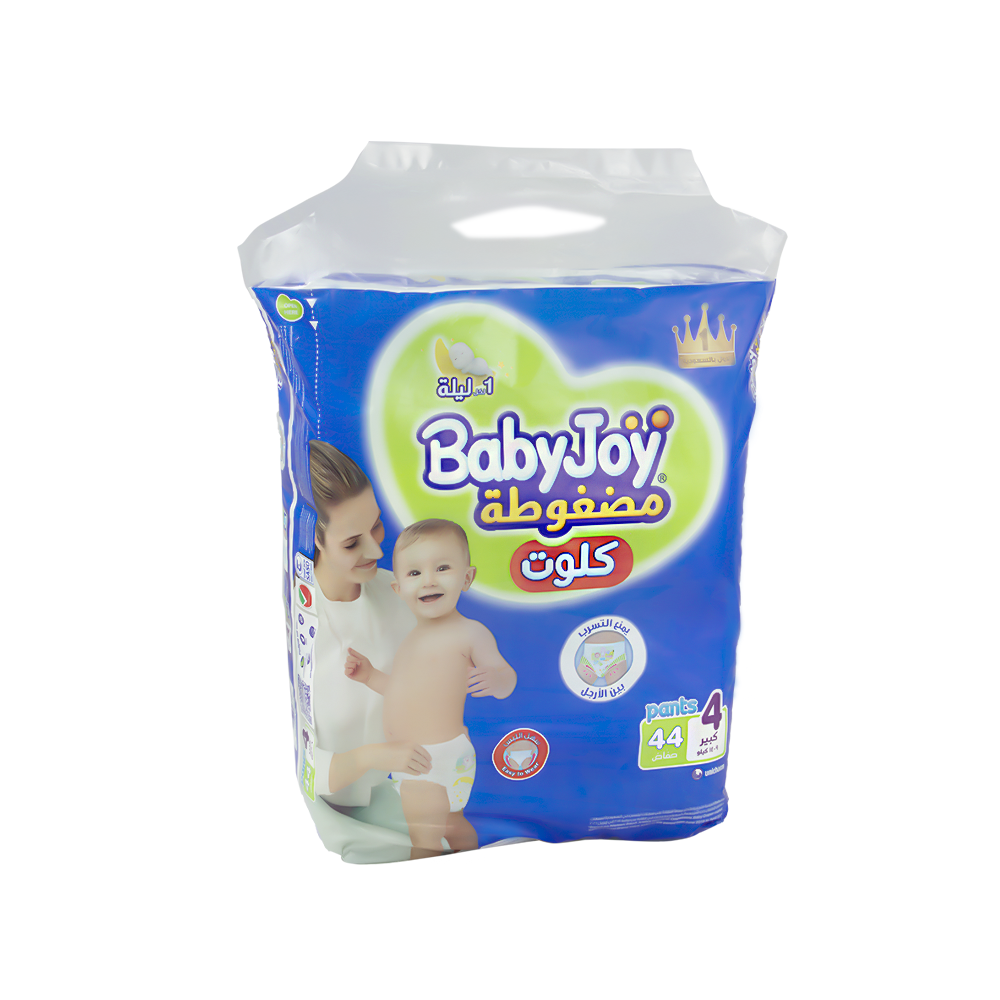بيبي جوي حفاضات كلوت مقاس 4 لوزن 9-14كجم - عدد 44 حفاض