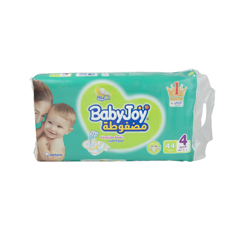بيبي جوي حفاضات مقاس 4 لوزن 18 - 10كجم - عدد 44 حفاض