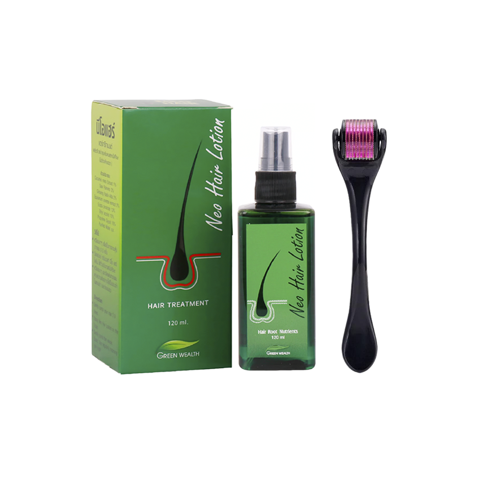 لوشن نيو هير 120 مل + ديرما رولر 540 ابرة تيتانيوم 1.5 مم مجاناً