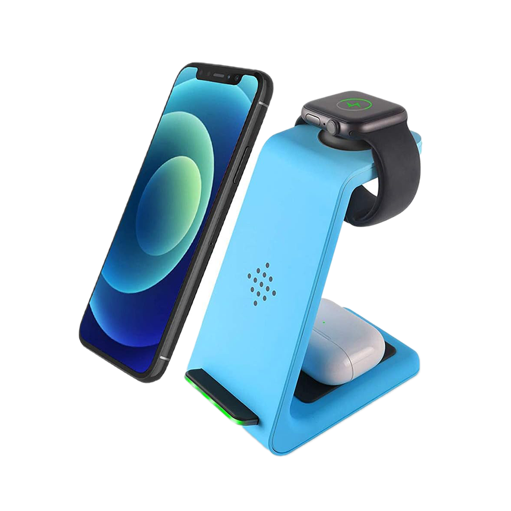 شاحن لاسلكي 3 في 1 بتقنية الشحن السريع - موديل  T3