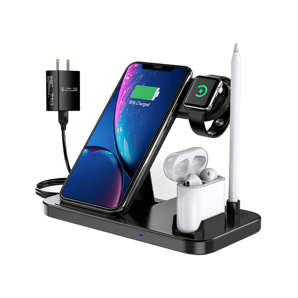 شاحن W30 لاسلكي4 في 1 بتقنية الشحن السريع