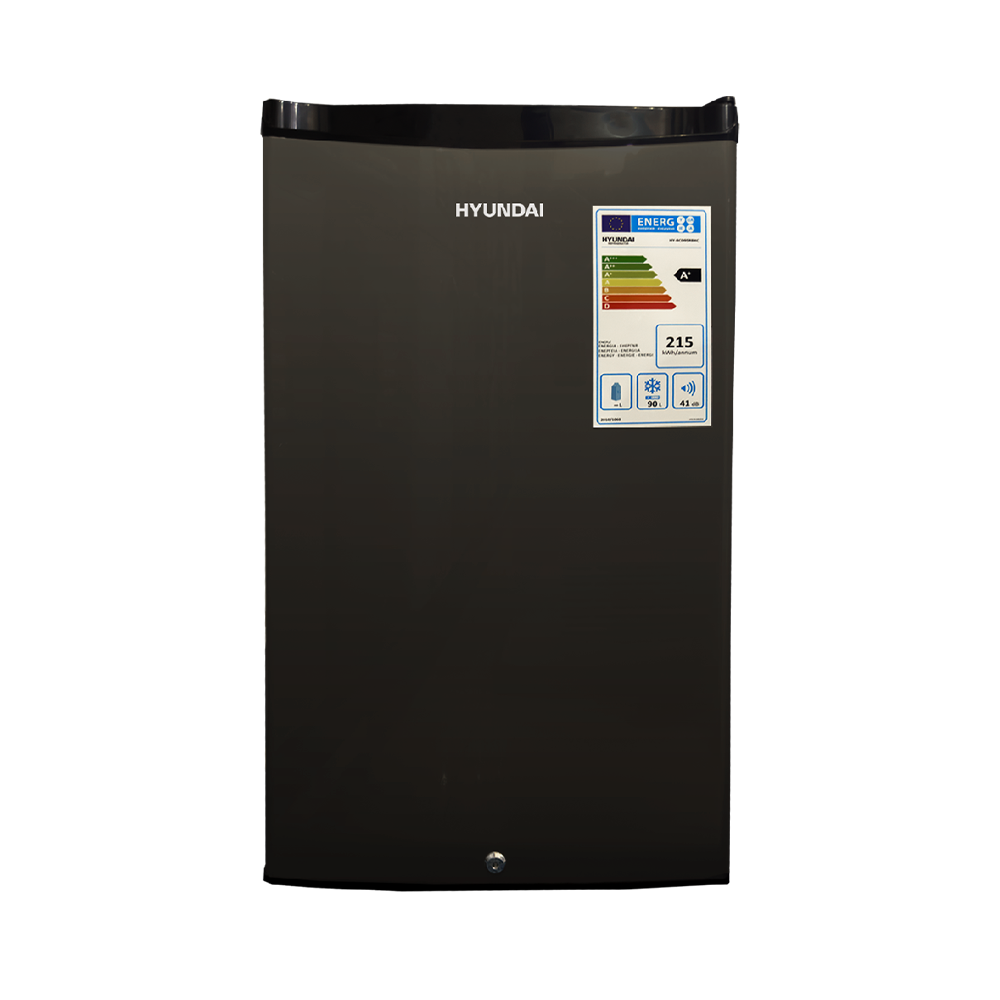 هيونداي ثلاجة باب قائمة متطورة بمميزات متعددة باللون الأسود- موديل 90