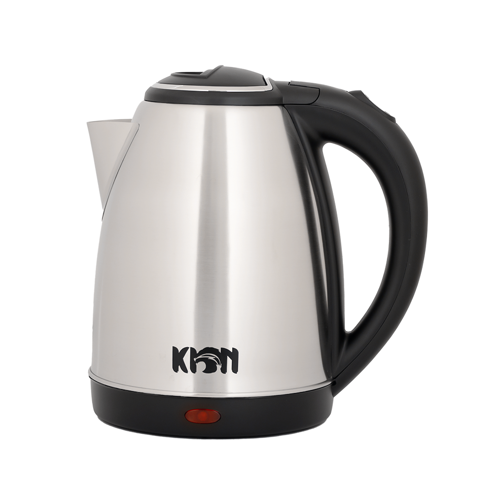 كيون غلاية كهربائية لاسلكية ستانلس ستيل - سعة 1.7 لتر