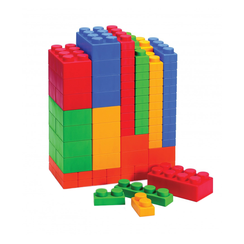 بلوكس مجموعة مكعبات رخامية تعليمية كلاسيكية للأطفال الصغار - 126 قطعة