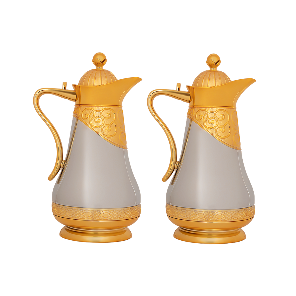 طقم ترامس للشاي والقهوة مكون من قطعتين