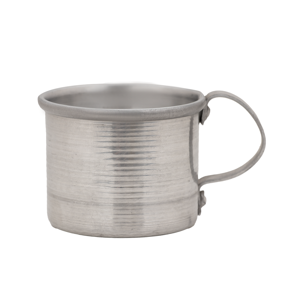 كوب تراثي مصنوع من المعدن بمسكة جانبية - 5.5سم