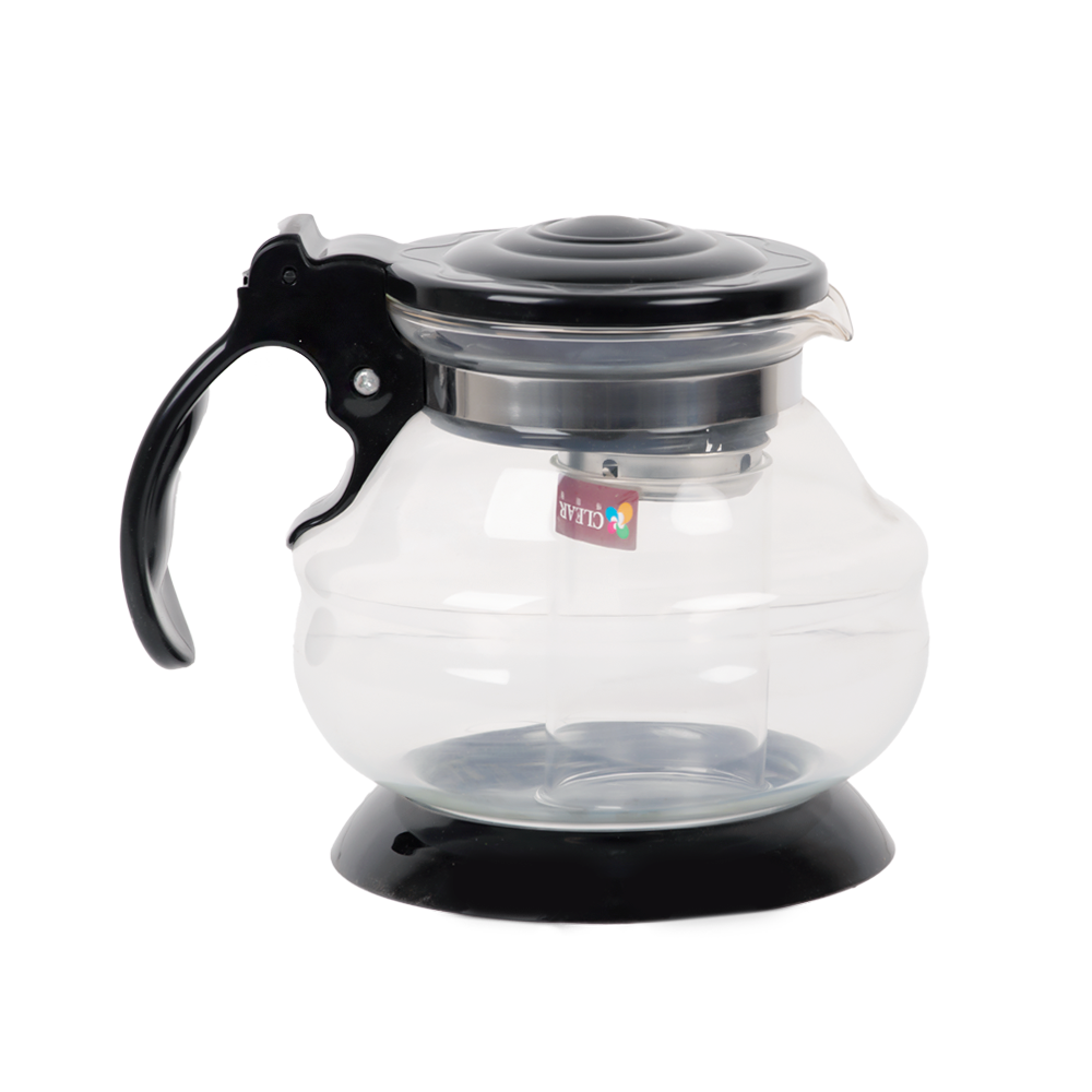 ابريق شاي زجاجي شفاف بفلتر -1500مل