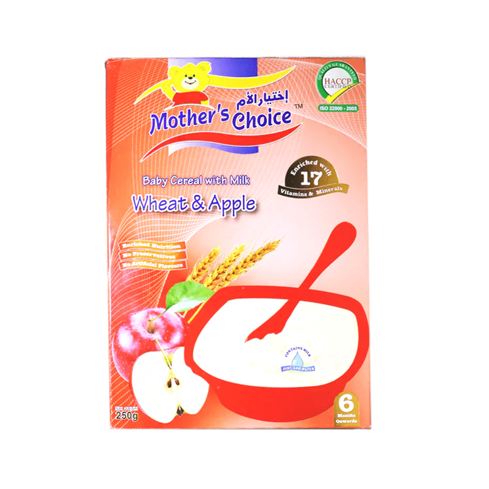إختيار الأم دقيق بالحليب قمح وتفاح للأطفال - 250جرام