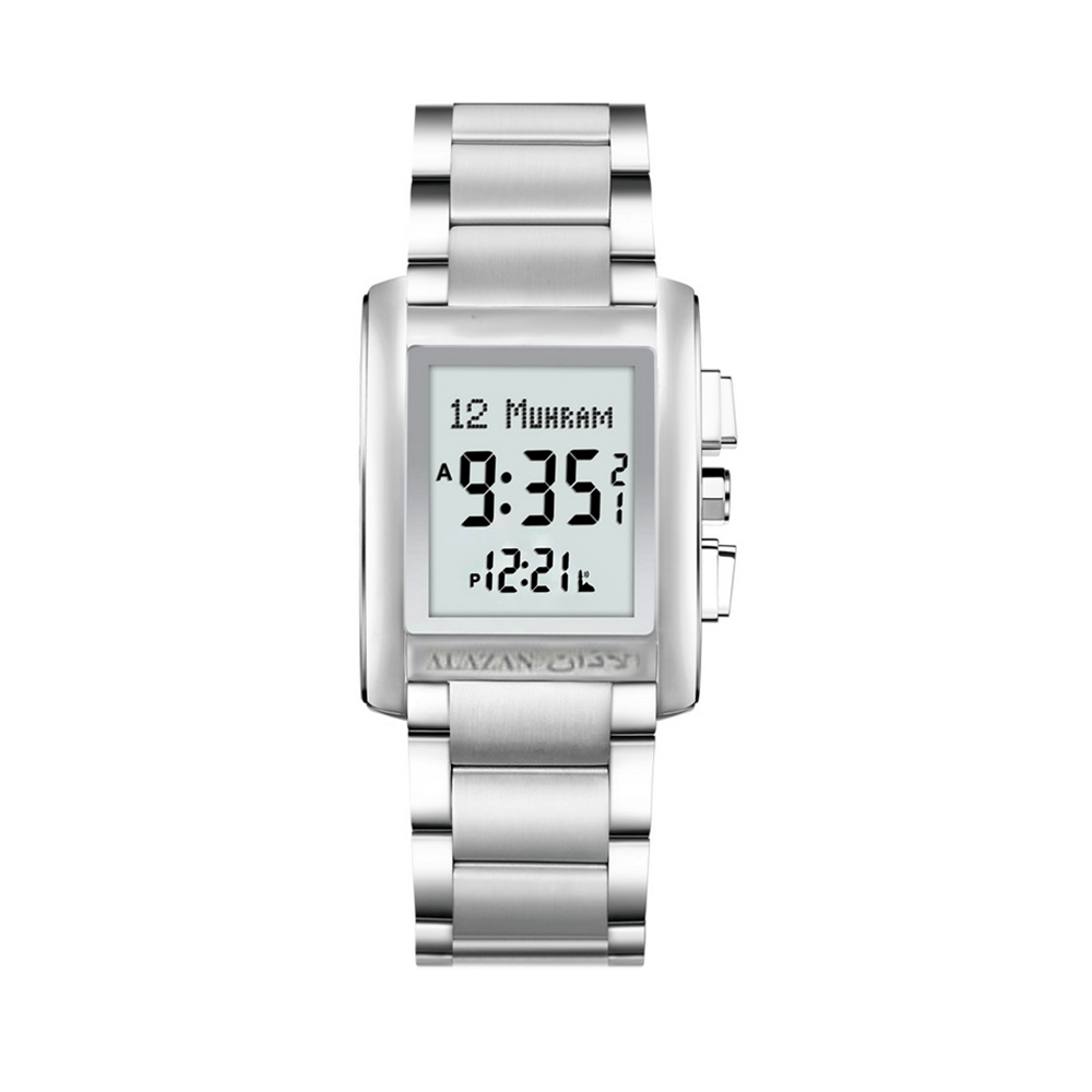 الاذان ساعة ديلوكس فضي ضد الخدش