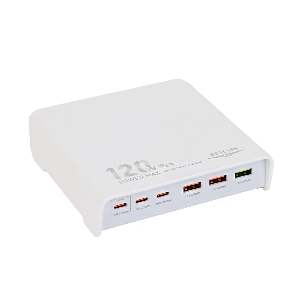 بيماس شاحن مكتبي عالي الأداء موديل BS605 - قوة 120واط