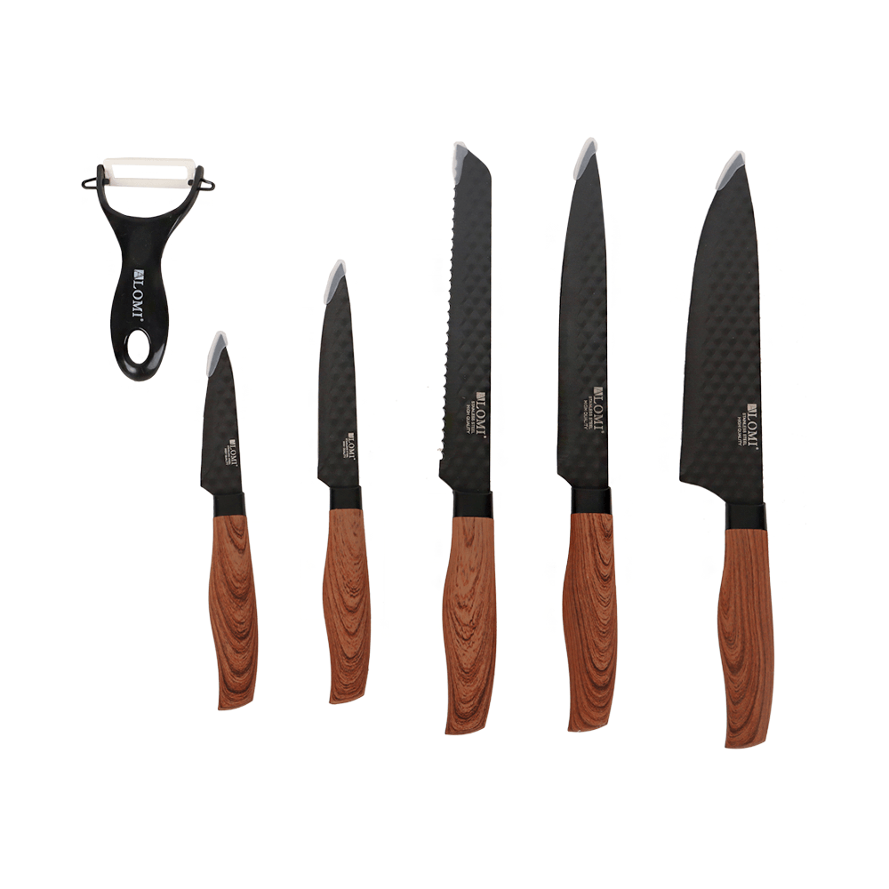 الومي طقم سكاكين مطبخ من الفولاذ المقاوم للصدأ - 6 قطع