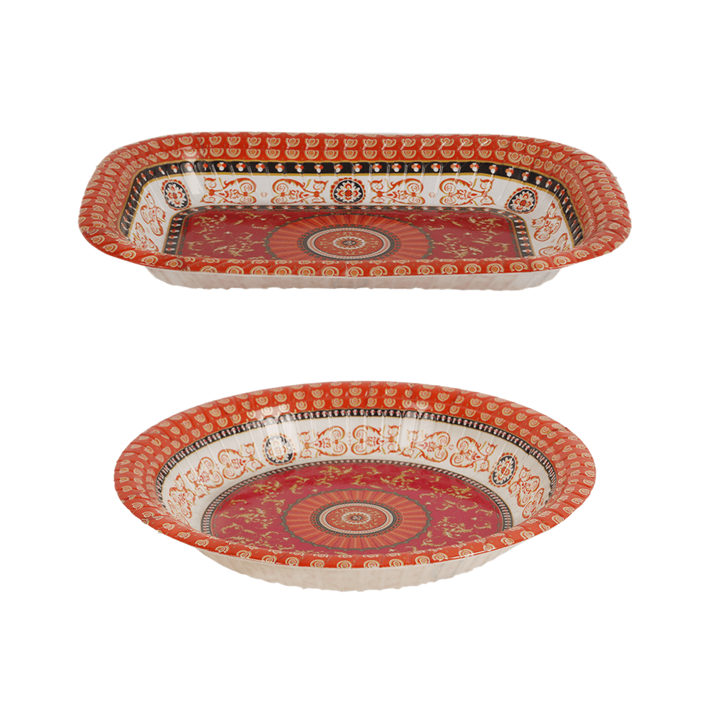 باكج أطباق التقديم البلاستيكية - 2 قطع