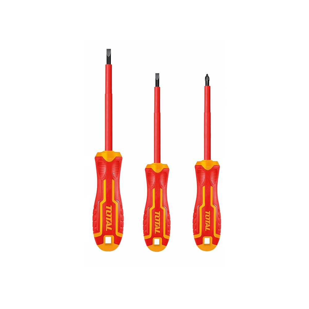 توتال طقم مفكات عازلة بثلاث قطع- بجهد 1000 فولت
