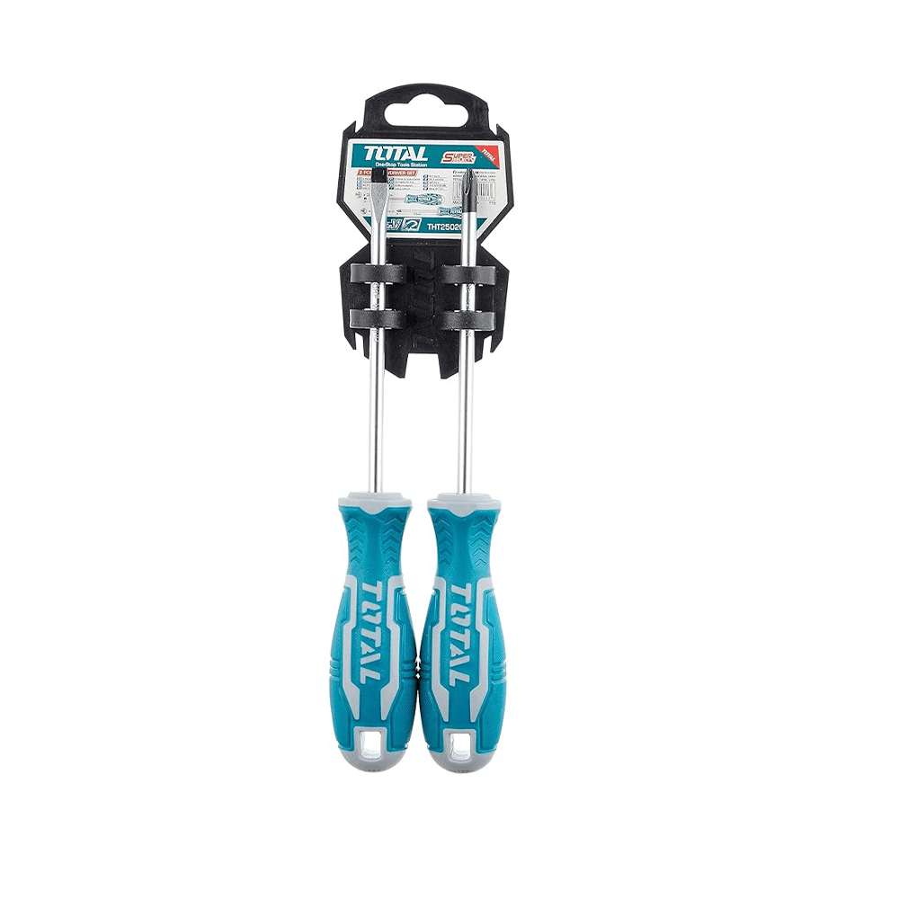 توتال طقم مفكات بشفرة مستديرة عدد2 قطعة - طول 125 ملم 










