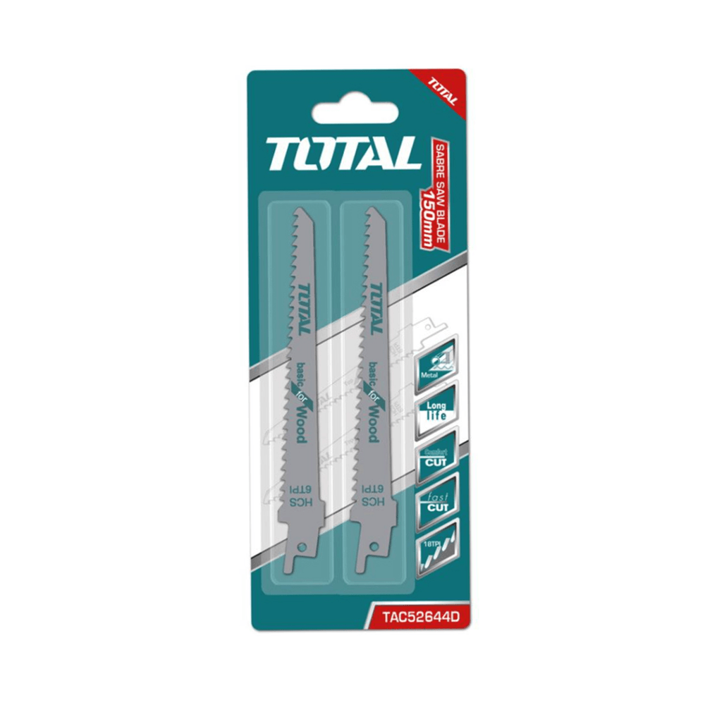 توتال مجموعة شفرات مشرط منشار للخشب 6 أسنان -عدد 2قطع