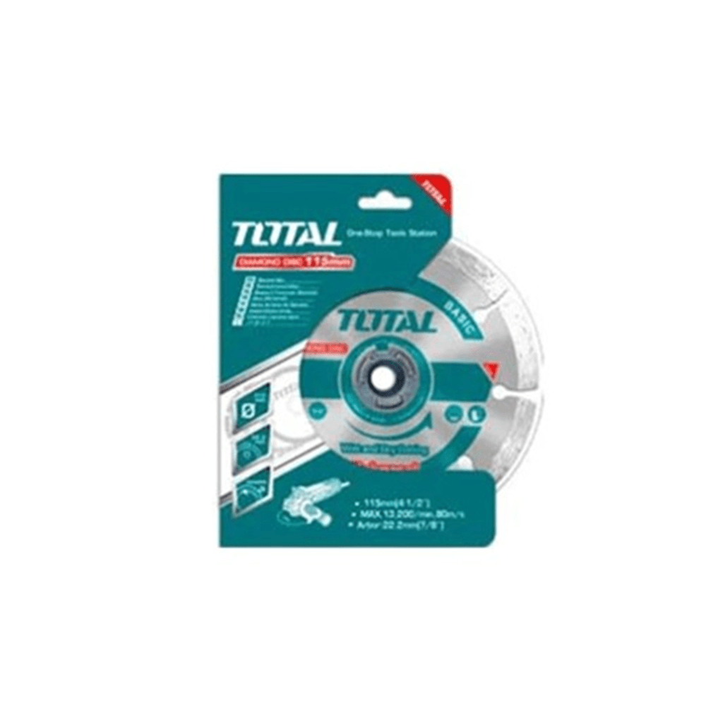 توتال قرص ماس جاف بعرض شفرة 7.5مم وحجم 115 مم