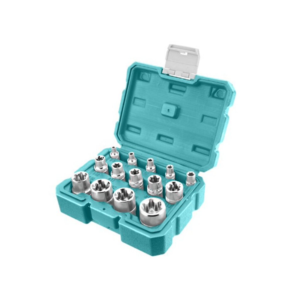توتال تولز مجموعة أدوات سوكت من نوع E بحجم - 14 قطعة