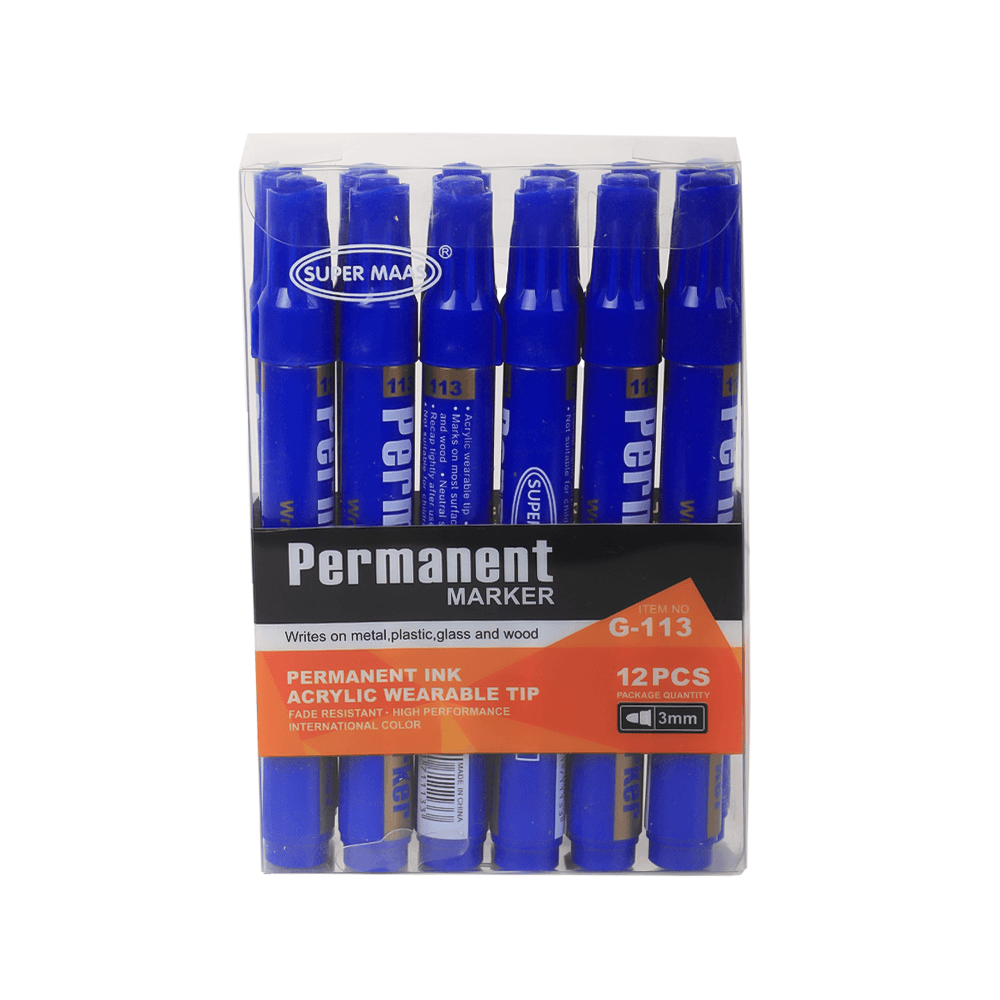 سوبر ماس أقلام حبر دائمة -عدد 12 قلم