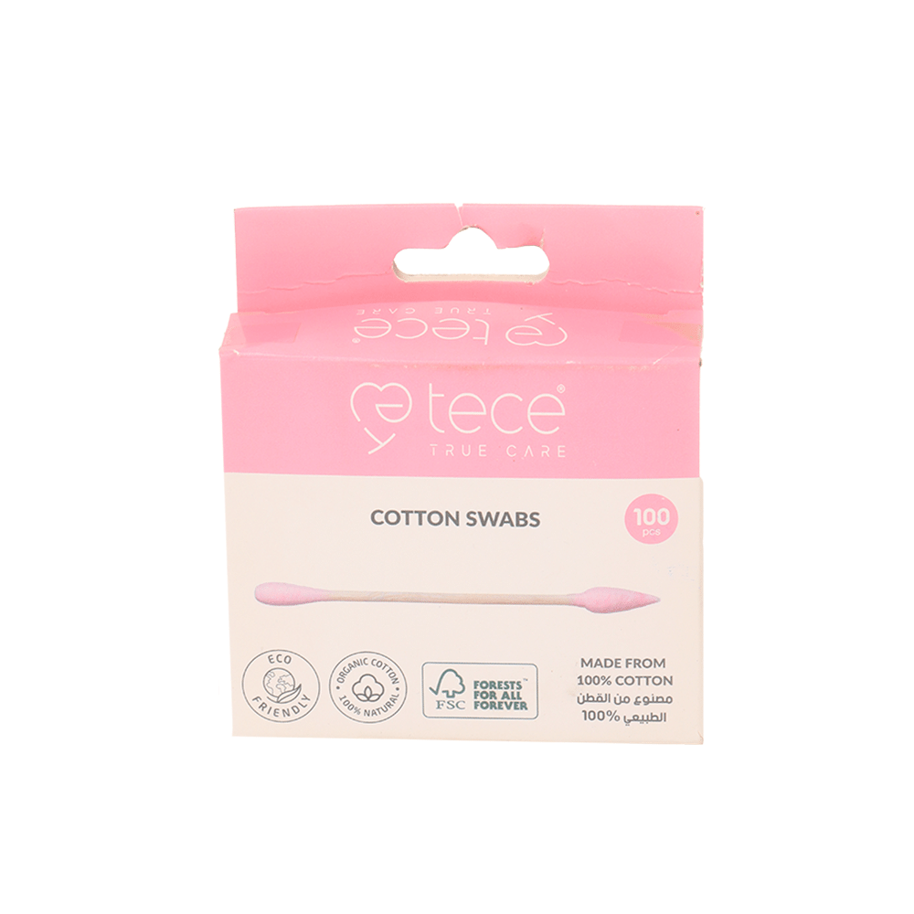 Tece أعواد قطنية متعدد الاستخدامات - 100 قطعة