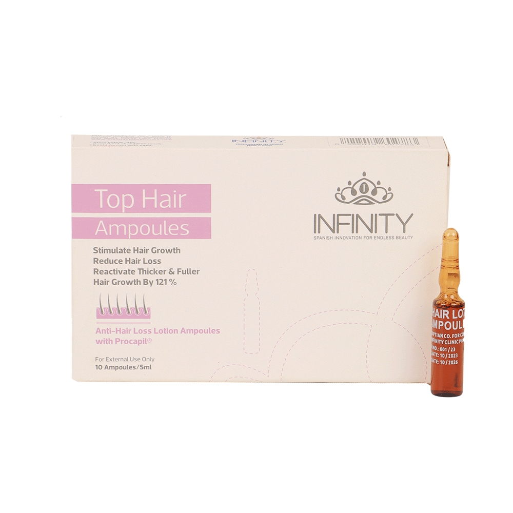 إنفينتي فارما - توب هير أمبولات علاج شعر -10 امبول × 5مل