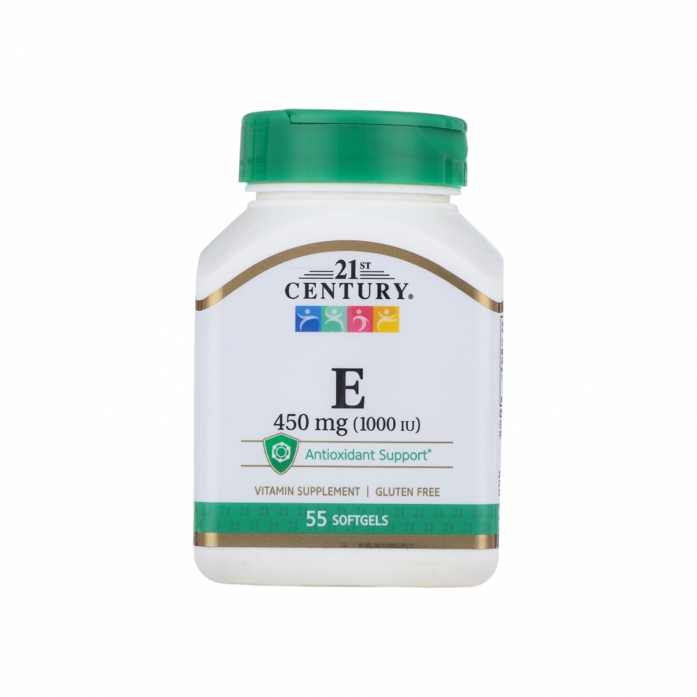 سنتشري 21 مكمل غذائي فيتامين إي بقوة 450 ملجم مضاد للأكسدة - 55 حبة 