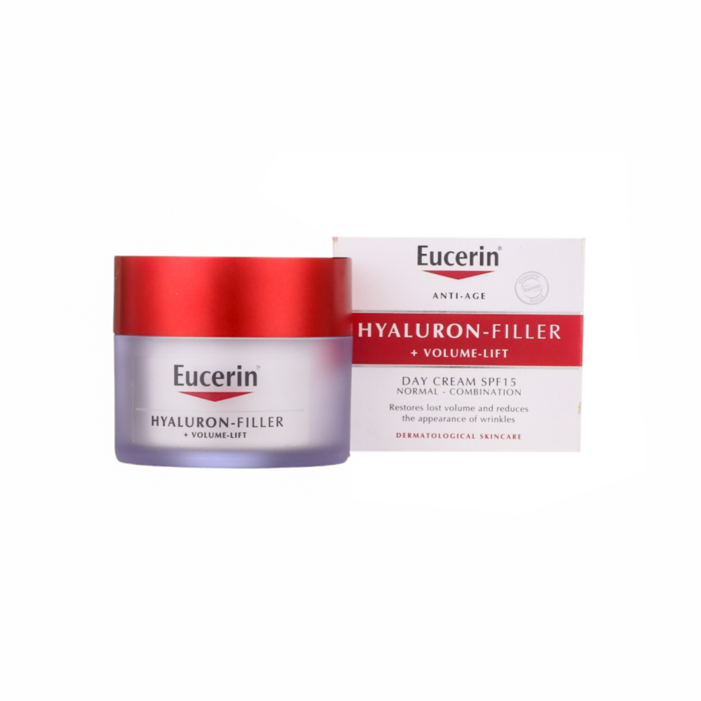 يوسرين كريم نهاري بحمض الهيالورونيك بمعامل حماية 15 للبشرة المختلطة والعادية - 50 مل