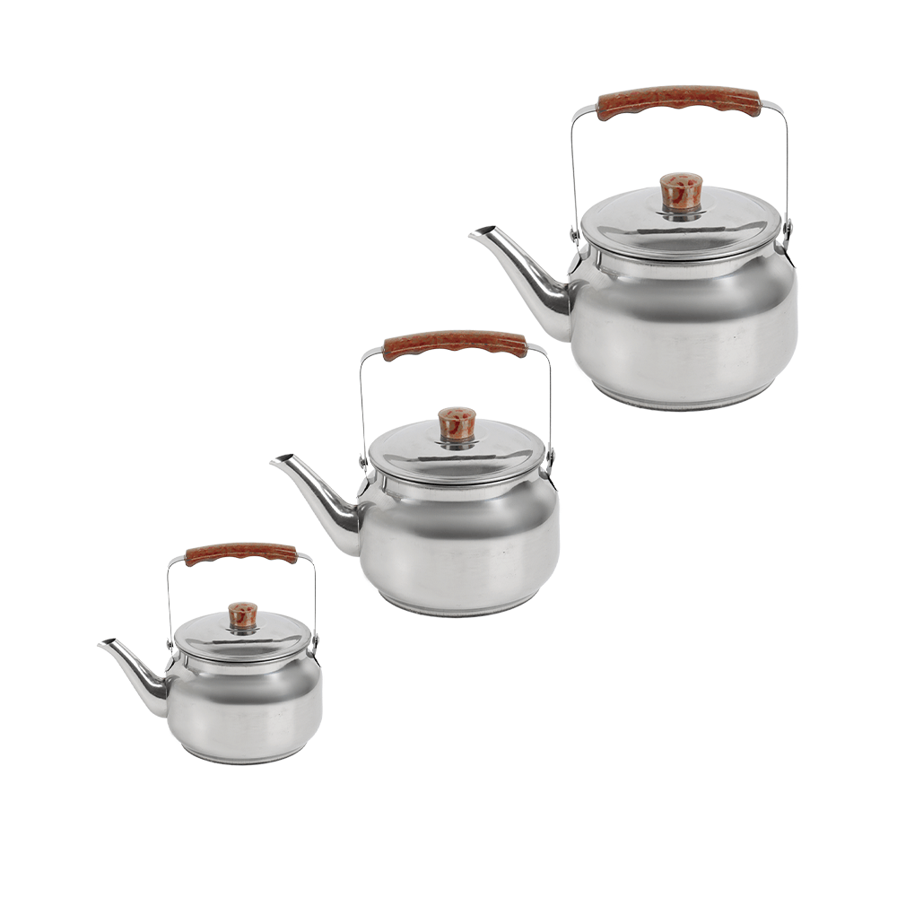 طقم غلاية شاي بأحجام مختلفة - 3 قطع