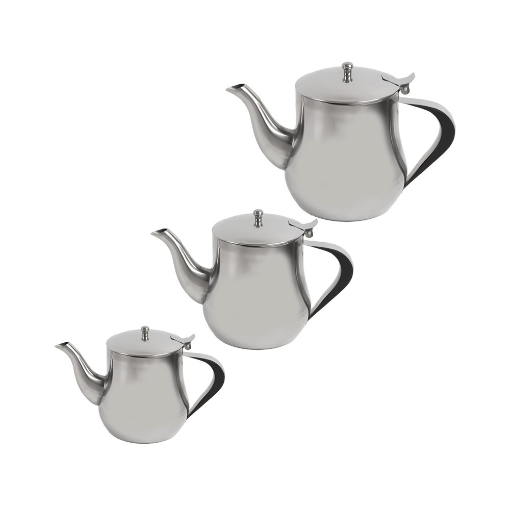 طقم غلاية شاي بأحجام مختلفة - 3 قطع