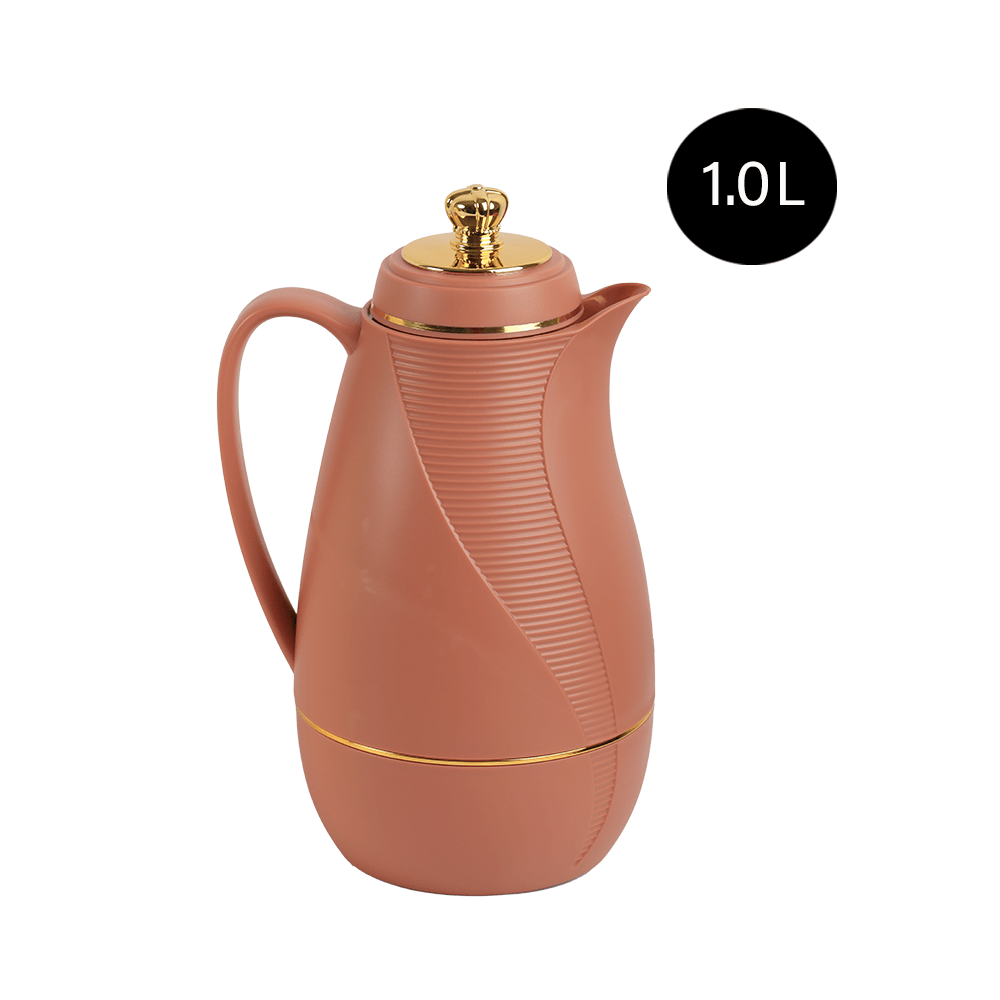 Fqh ترمس شاي بتصميم مزدوج الجدار -1.0 لتر