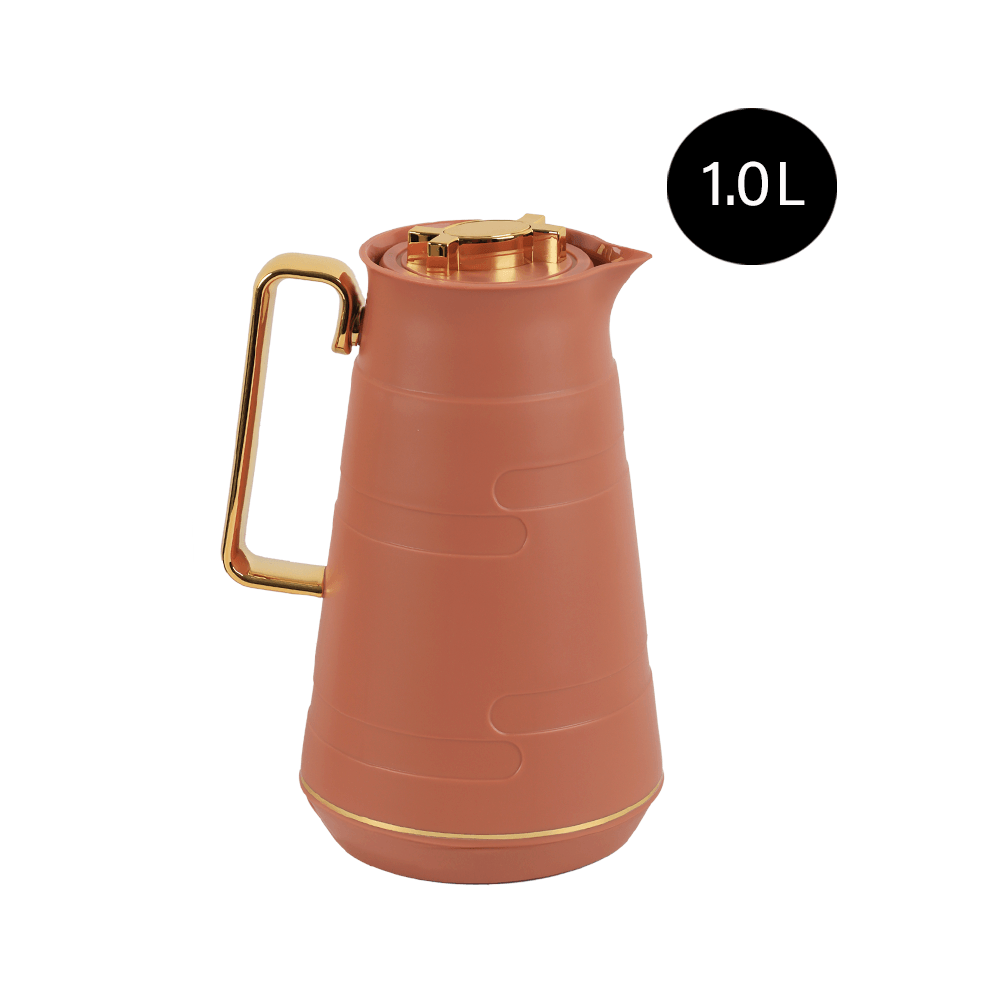 Fqh ترمس شاي بتصميم مزدوج الجدار -1.0 لتر