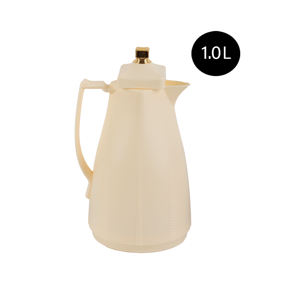 Fqh ترمس شاي بتصميم مزدوج الجدار -1.0 لتر