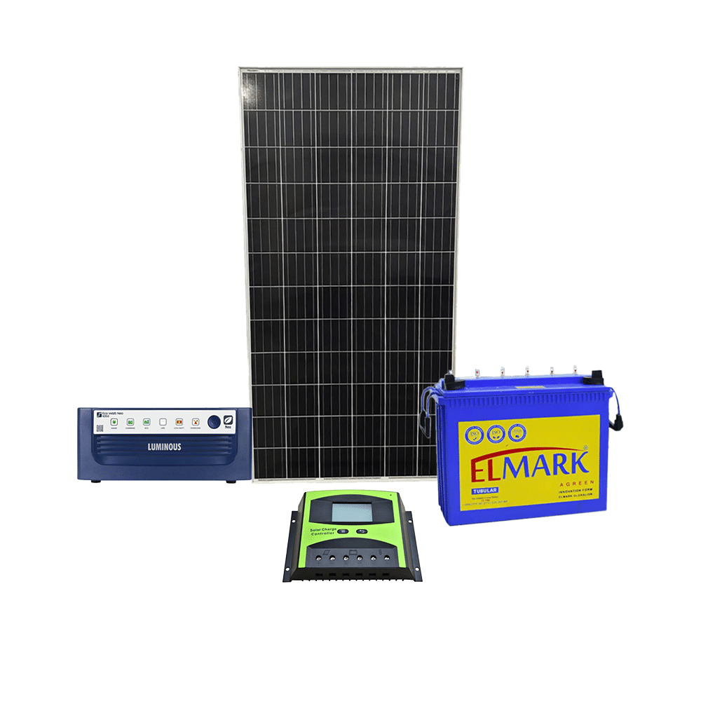 باكج 4 في 1 ريستار سولار لوح شمسي - 340 واط ،لومينوس أوبتيموس محول طاقة 1100 أمبير/12 فولت،المارك بطارية بسعة 200 أمبير - 12 فولت ومنظم لوح طاقة شمسية - 30 أمبير