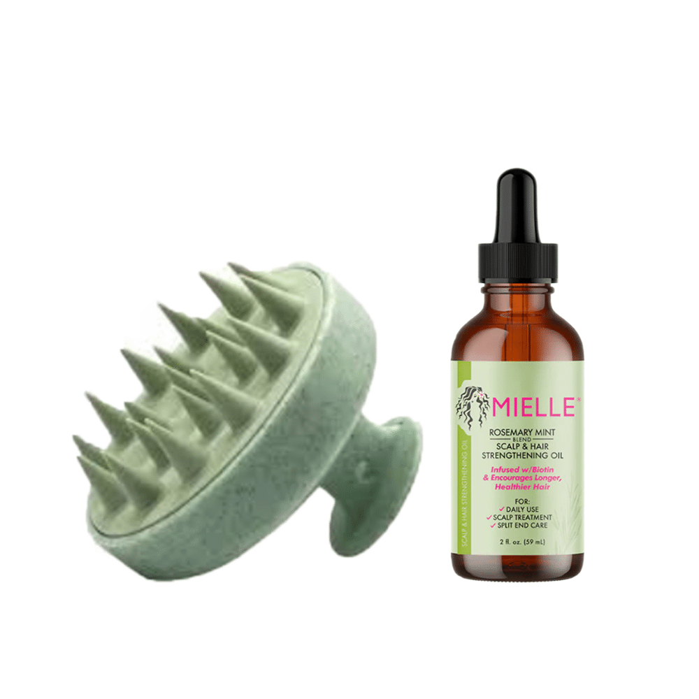 باكج 2 في 1ميلي اورجانيكس زيت اكليل الجبل والنعناع للشعر 59 مل وفرشاة غسيل فروة الرأس