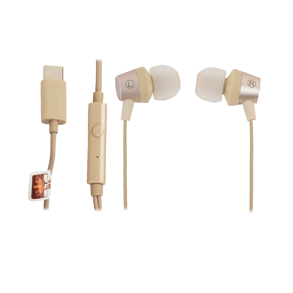 ال تي سماعه اذن سلكية تايب سي مع ازرار تحكم و ميكرفون - موديل M6