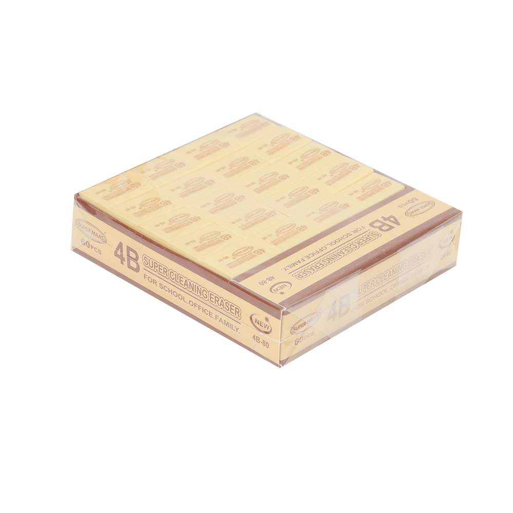 سوبر ماس ممحاة قلم رصاص 4b- عدد 60 قطعة