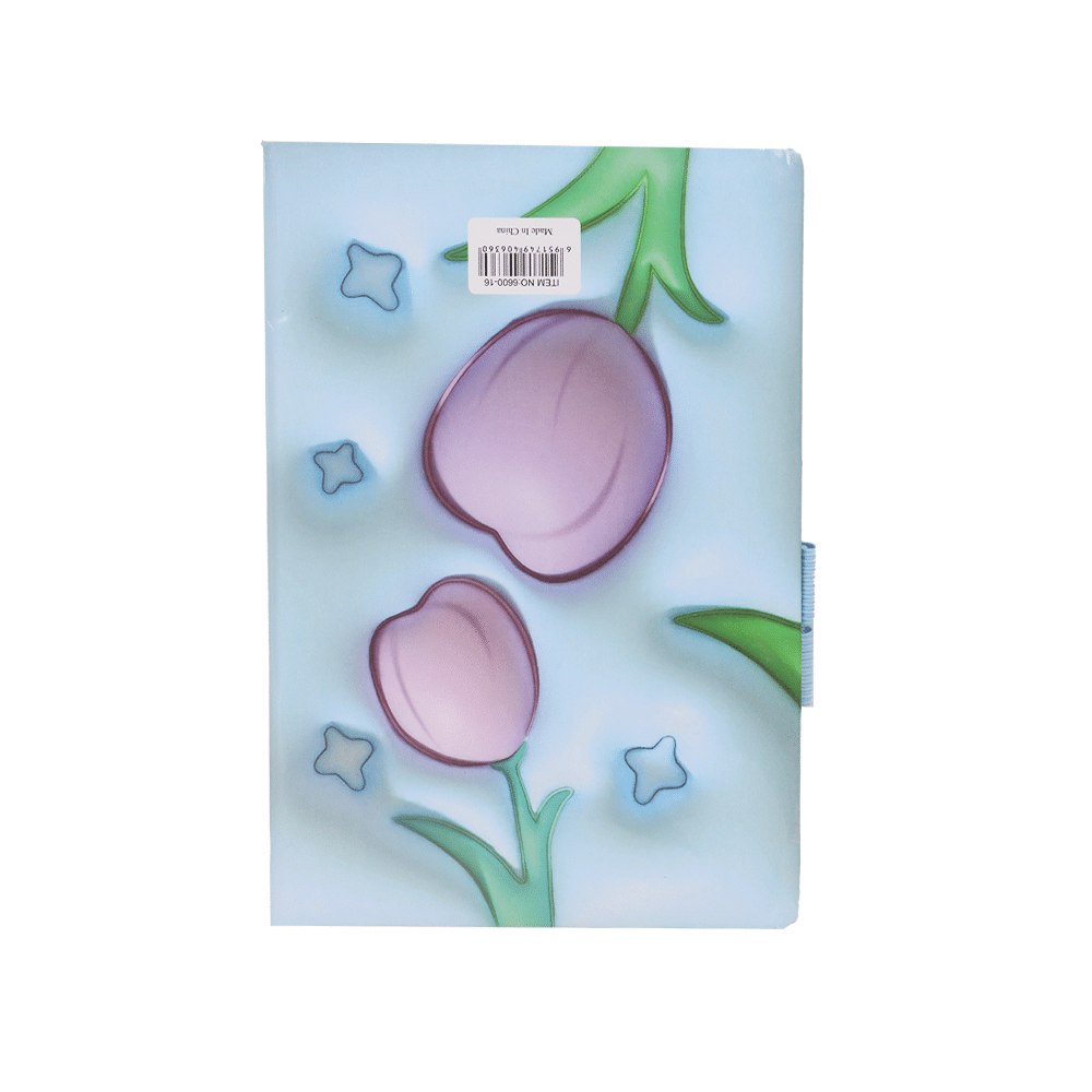 سوبر ماس دفتر مفكرة نمط أزهار - 21 ×14 سم