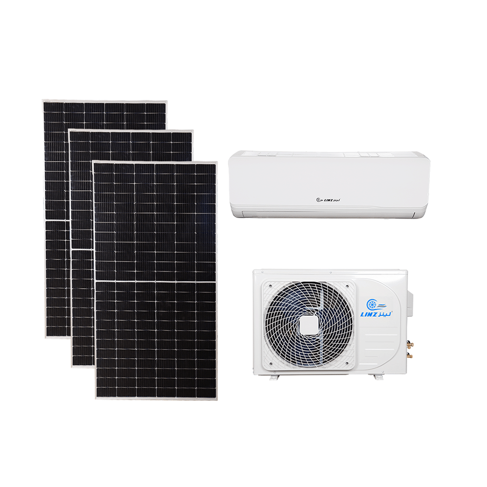 باكج 2 ×1 لينز مكيف طاقة شمسية 1 طن مع الواح شمسية عدد 3 + ملحقاته