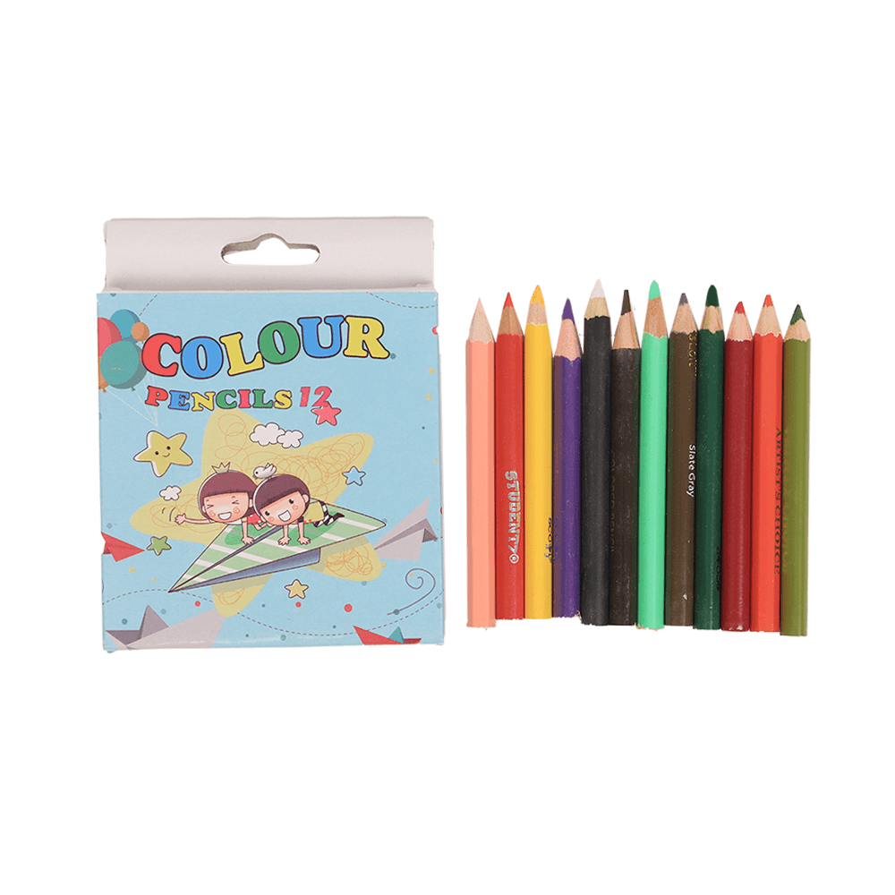 الوان خشبية صغيرة للأطفال - 12 لون