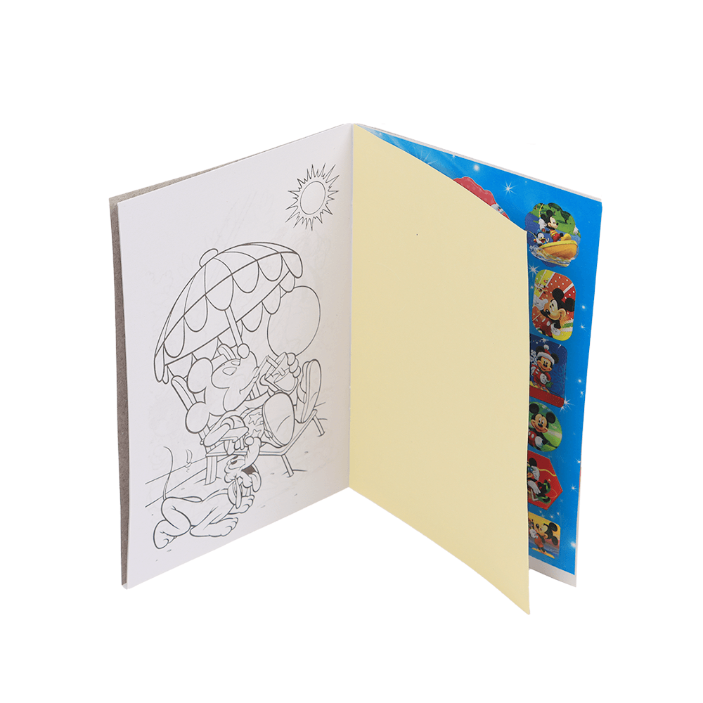 دفتر أنشطة تلوين مع لواصق كرتونية ميكي ماوس للأطفال - مقاس A3 × عدد 1 دفتر