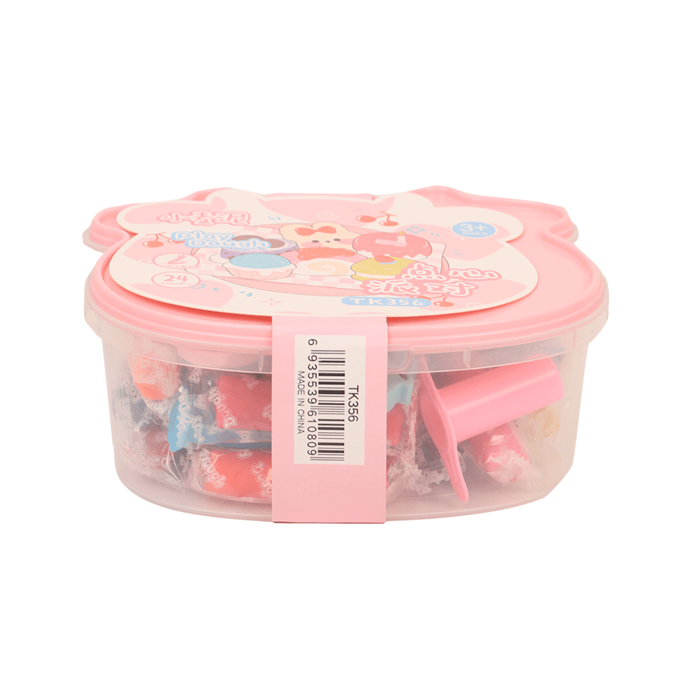 سوبر ماس علبة صلصال ملون مع قوالب للأطفال - 24 لون