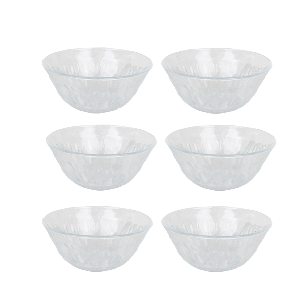 طقم وعاء زجاجي - عدد 6 أوعية