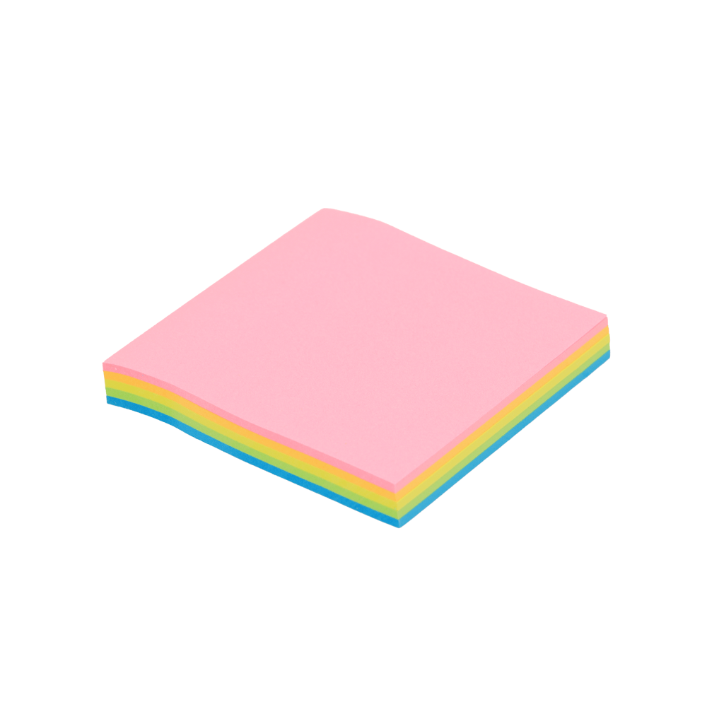 سوبر ماس ورق ملاحظات ملون لاصق - 5 الوان × 100 ورقة