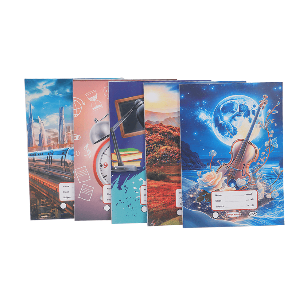 سوبر ماس دفاتر عربي بغلافين - عدد 12 دفتر × 40 ورقة