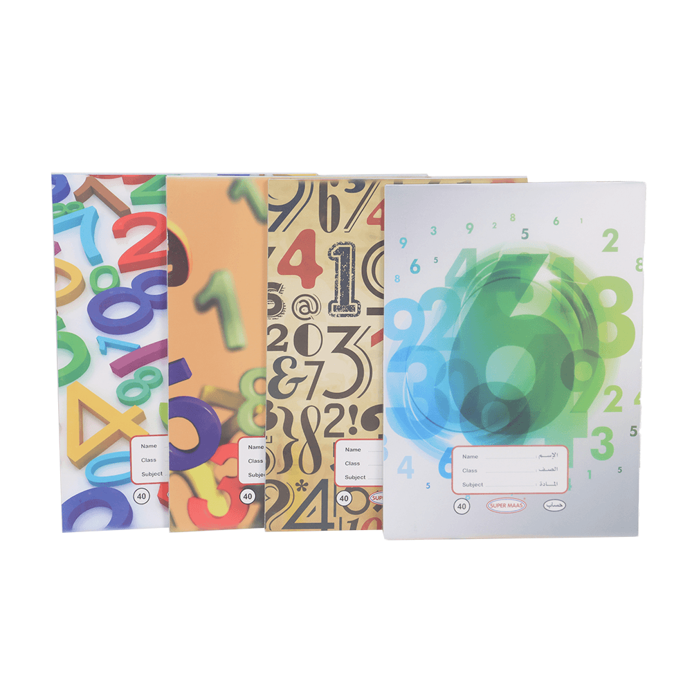 سوبر ماس دفاتر حساب بغلافين - عدد 12 دفتر × 40 ورقة